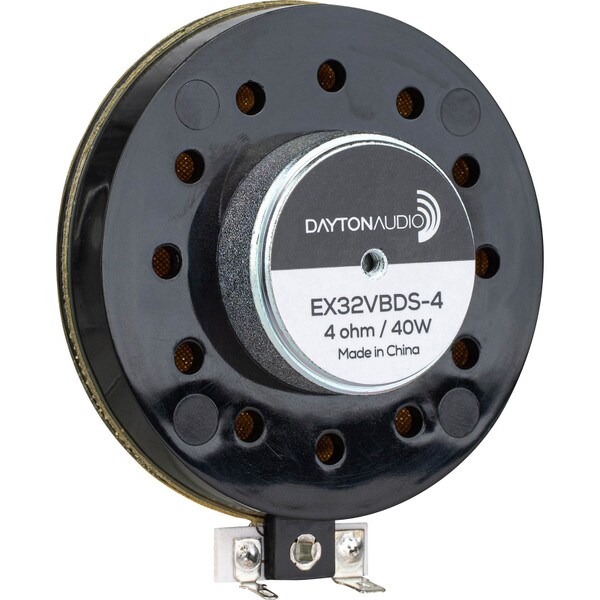 Main product image for Dayton Audio EX32VBDS-4 IMS™ Dual Suspension Vented Bass 32mm Interchangeable Hardware Mount Exciter 40W 4 Ohm295-275